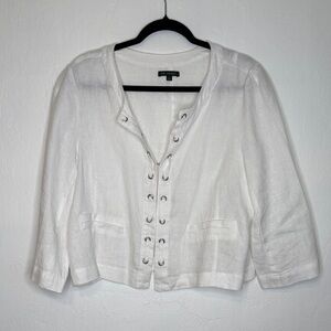 For Cynthia Cream Linen Jacket